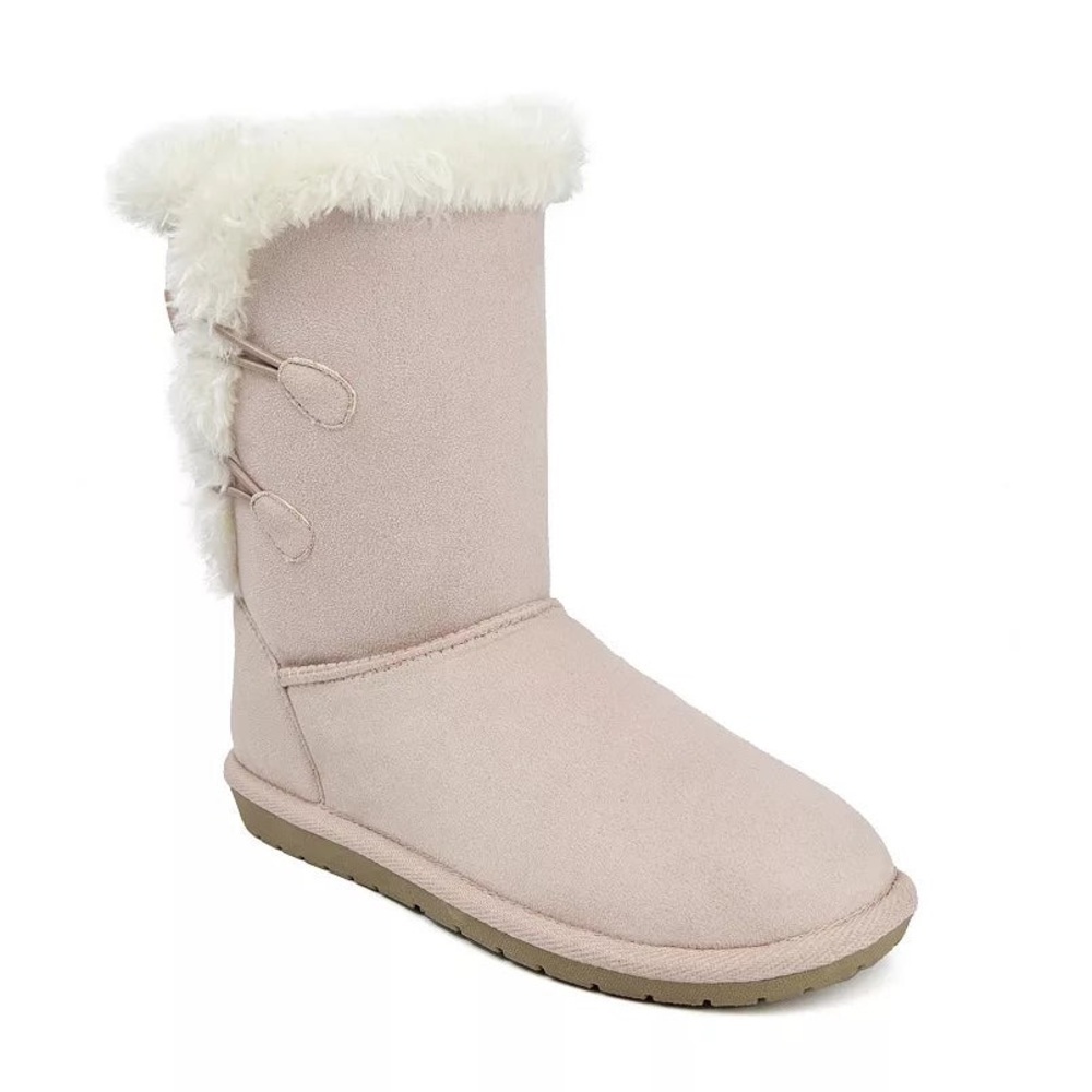Sugar Marty Women's Faux Fur Winter Boots blush 8M